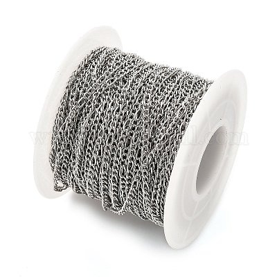 304 Stainless Steel Twisted Chains Curb Chains&nbsp;CHS-B009-01C-P-1