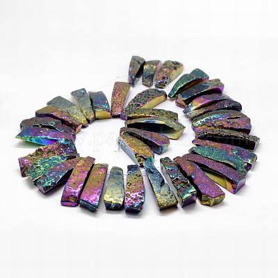 Electroplated Natural & Dyed Agate Bead Strands&nbsp;G-N0169-001F-1
