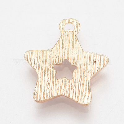 合金エナメルチャーム  スター  ミスティローズ  16x14x1mm  穴：1.5mm&nbsp;ENAM-Q425-24-1