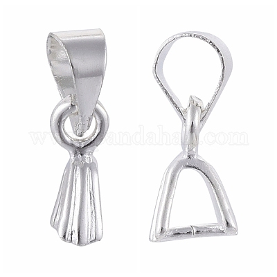 Brass Ice Pick Pinch Bails&nbsp;KK-E143-S-1