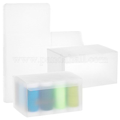 取り外し可能な透明プラスチックボックス  長方形  ホワイト  12x9.5x7cm  内径：6.9x11.8のCM&nbsp;CON-WH0085-46-1
