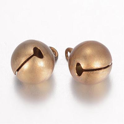 Brass Bell Pendants&nbsp;KK-D522-06AB-1