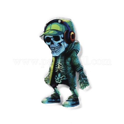 Halloween Theme Opaque Printed Acrylic Pendants&nbsp;SACR-Z006-09B-1
