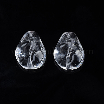 透明なアクリルビーズ  ティアドロップ  透明  16.5x13.5x10.5mm  穴：1.8mm  約510個/500g&nbsp;TACR-N009-35-1