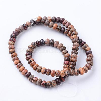 Natural Leopard Skin Jasper Bead Strands&nbsp;G-R403-4x6-10-1