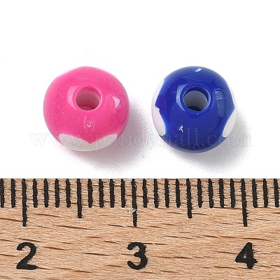 不透明なアクリルビーズ  ラウンド  ミックスカラー  8mm  穴：2mm  約1822個/500g&nbsp;MACR-S775-8mm-M-1