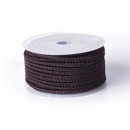 ポリエステル編組コード  ココナッツブラウン  3mm  約8.74ヤード（8m）/ロール&nbsp;OCOR-F010-B04-1
