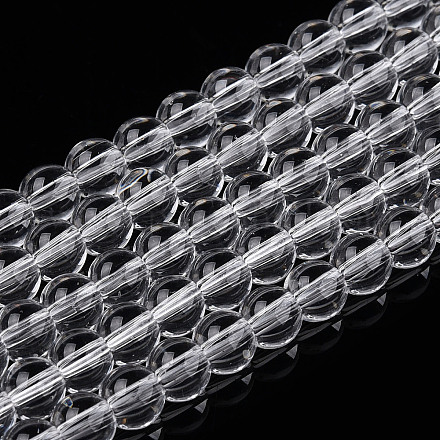 透明ガラスビーズ連売り ラウンド 透明 4~4.5mm 穴:0.8mm 約97~99個/連 14.76インチ〜14.96インチ(37.5~38cm) GLAA-T032-T4mm-13-1