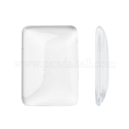 Transparent Rectangle Glass Cabochons&nbsp;GGLA-R025-33x23-1