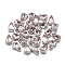Sew on Rhinestone, Multi-strand Links, Glass Rhinestone, with Brass Prong Settings, Garments Accessories, Faceted, teardrop, Platinum, Pearl Pink, 8x5.5x4mm, Hole: 0.8~1mm