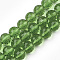 Transparent Glass Bead Strands, Faceted(96 Facets), Round, Spring Green, 6mm, Hole: 1mm, about 97~98pcs/strand, 19.88~20.28''(50.5~51.5cm)