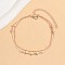 Alloy Star Multi-strand Anklets, Ball Chain Anklets, Rose Gold, 7-1/2 inch(190mm)