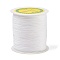 Nylon Braided Cord, Chinese Knotting Cord for Beading Jewelry Making Macrame Craft, White, 1mm, about 153.1 yards(140m)/roll