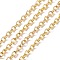 Iron Cable Chains, Unwelded, with Spool, Oval, Golden, 4x3x0.7mm, about 328.08 Feet(100m)/roll