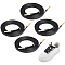 Imitation Leather Shoe Laces, Flat Shoelace, Black, 1408x7x1mm