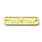 Alloy Connector Charms, Rectangle with Word Handmade, Golden, 25.5x6x1.5mm, Hole: 1.4mm