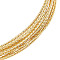 Brass Wire, Textured Round, Real 18K Gold Plated, 1mm
