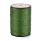 Flat Waxed Polyester Thread String, Micro Macrame Cord, for Leather Sewing Stitching, Dark Olive Green, 0.8~0.9x0.3mm, about 109.36 Yards(100m)/Roll