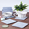 Felt Coaster, Cup Mat, Square, Dark Gray, 100x100x5mm, 8pcs/set