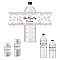 Bottle Label Adhesive Stickers, Rectangle, Butterfly, 216x64mm