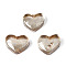 Transparent Resin Cabochons, Heart, Tan, 7.5x9x3mm