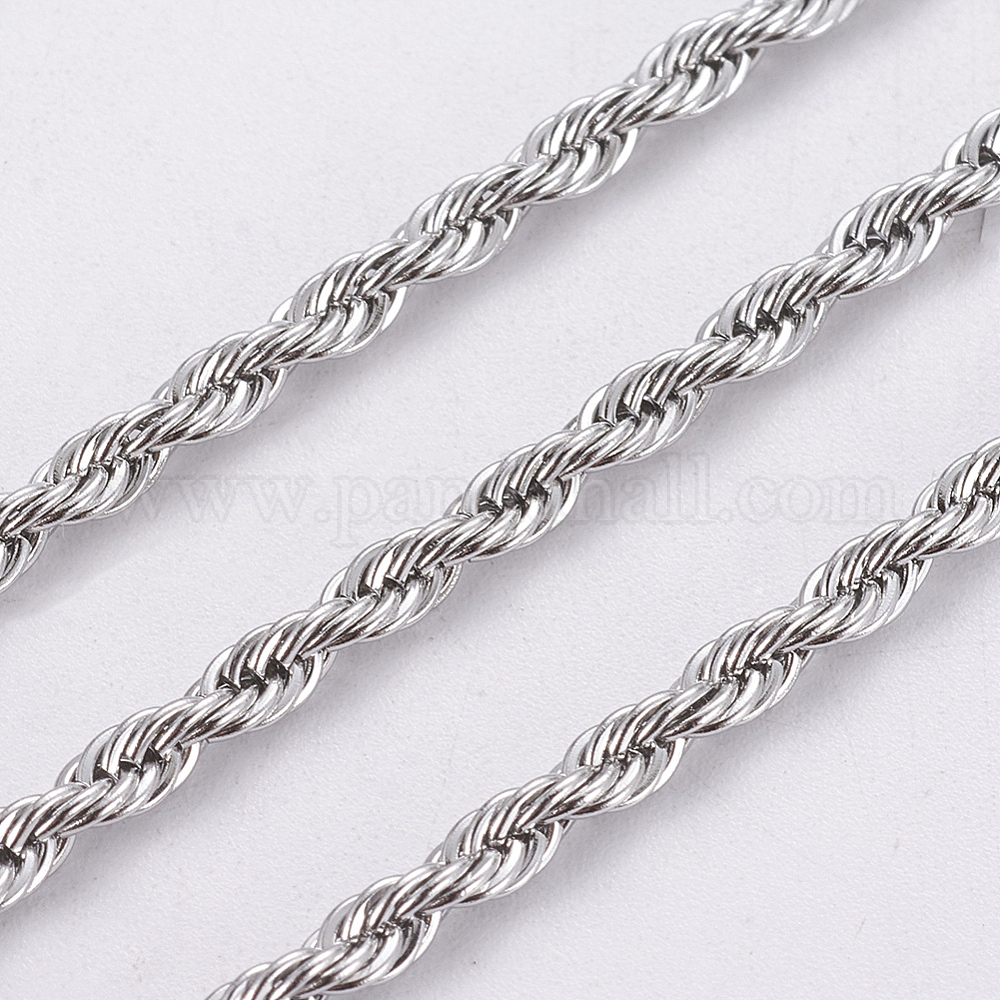 Wholesale Tarnish Resistant 304 Stainless Steel Rope Chains - Pandahall.com