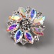 Brass Rhinestone Shank Buttons&nbsp;FIND-WH0110-263A-1
