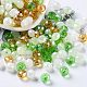 ガラスビーズ  多面カット  ロンデル  ダークシーグリーン  8x6mm  穴：1mm  約1210個/500g&nbsp;EGLA-A034-LM8mm-55-4