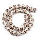Handmade Flower Printed Porcelain Ceramic Beads Strands&nbsp;PORC-M007-10mm-04-4