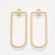 Smooth Surface Alloy  2-Loop Link Pendants&nbsp;PALLOY-T067-54MG-2