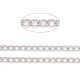真鍮ツイストチェーン  カーブチェーン  ハンダ付け  プラチナ  2.7x2x0.4mm&nbsp;CHC-K006-03P-2