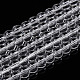 透明ガラスビーズ連売り  ラウンド  透明  4~4.5mm  穴：0.8mm  約97~99個/連  14.76インチ〜14.96インチ（37.5~38cm）&nbsp;GLAA-T032-T4mm-13-1