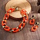 CCB Plastic Oval Link Chain Necklaces & Stud Dangle Earrings Sets&nbsp;FS-WG0CE63-03-1