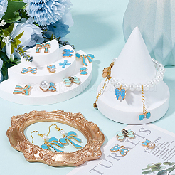 54Pcs 9 Styles Alloy Enamel Pendants&nbsp;ENAM-SC0005-87