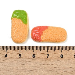 オペーク樹脂カボション  模造ビスケット  レディフィンガー  ミックスカラー  26.5x12.5x5.5mm&nbsp;CRES-D305-04