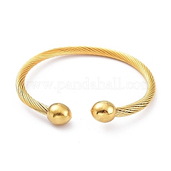 304 Stainless Steel Cuff Bangles&nbsp;BJEW-M284-12G