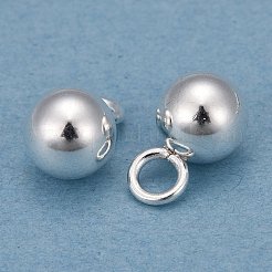 201ステンレススチールペンダントエンドピース  銀  10x6mm  穴：2.5mm&nbsp;STAS-N005-01S