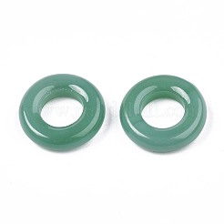 模造翡翠ガラスリンキングリング  リング  シーグリーン  16x4mm  穴：8mm&nbsp;GLAA-S054-35B-A01