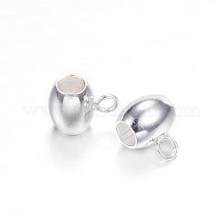 304ステンレス鋼チューブベイル  ループベイル  オーバル  銀色のメッキ  9x7x6mm  穴：2mm  内径：3mm&nbsp;STAS-G085-22S