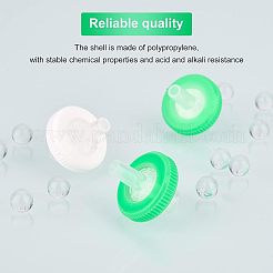 100個 2色 プラスチック製使い捨て微孔性針シリンジフィルター  ミックスカラー  21x18mm  穴：2mm  50個/カラー&nbsp;AJEW-OC0002-54