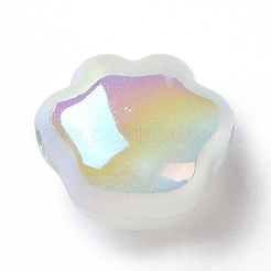 UV Plating Rainbow Iridescent Luminous Acrylic Beads&nbsp;OACR-E010-07