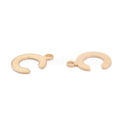 ステンレススチールチャーム201個  アルファベット  18KGP本金メッキ  文字.c  12x8.4x0.6mm  穴：1.4mm&nbsp;STAS-C021-06G-C
