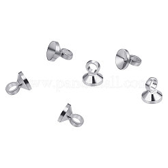 真鍮製ペンダントベイル  長持ちメッキ  プラチナメッキ  4x3.5mm  穴：2mm  20個/セット&nbsp;KK-BC0003-85P