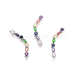 Chakra Brass Micro Pave Cubic Zirconia Links Connectors&nbsp;ZIRC-G161-28