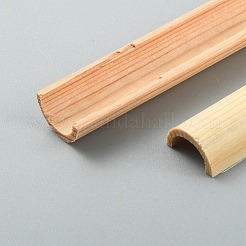 パイン材の木製ホルダー  半円形の凹状の溝付き木片  湯通しアーモンド  7x1.5x0.7~0.75cm&nbsp;DIY-WH0410-03C