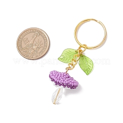 Glass Seed & Glass & Transparent Acrylic Keychain&nbsp;KEYC-MZ00046-02
