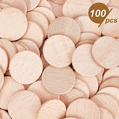 Unfinished Natural Beech Wood Cabochons&nbsp;WOOD-NB0001-93