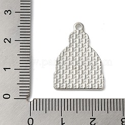 冬をテーマにした合金エナメルペンダント  プラチナ  帽子  23.5x16.5x1.7mm  穴：1.8mm&nbsp;ENAM-M002-05J-P