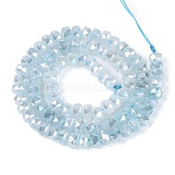 Anti-Tarnish Electroplate Glass Imitation Jade Beads Strands&nbsp;EGLA-T029-6mm-13C