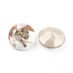 Pointed Back & Back Plated Glass Rhinestone Cabochons&nbsp;RGLA-J012-8mm-001SH